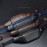 ราคา กระเป๋าคาดอก กระเป๋าคาดเอว หนังนิ่ม อเนกประสงค์ แฟชั่นสําหรับผู้ชาย (22460789241)