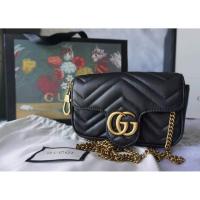 ราคา Gucci GG marmont​ matelasse leather super mini bag (1752825221)