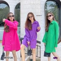 ราคา เดรสเที่ยว Dress เดรสเชิ้ตทรง Oversize หน้าสั้นหลังยาว ทรงดูสวย ดูแพงมากแม่ชุดนี้ เดรสเนื้อผ้าคอตต้อน (9291318565)