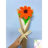 ราคา ดอกทานตะวันลวดกำมะหยี่ ดอกใหญ่จักช่อ 1 ดอก ห่อด้วยกระสีน้ำตาลและะกระดาษสาสีขาว พร้อมจัดส่ง (25611424572)
