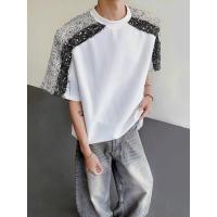 ราคา ชุดฤดูร้อนเสื้อยืดทอเย็บประดับด้วยเลื่อมในสไตล์ชาแนล เหมาะสำหรับคนหล่อและชอบความหรูหรา (40460217604)