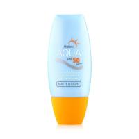 ราคา Mistine Aqua Base Sun UV Double Protection Matte & Light Facial Cream SPF50/PA+++ 40ml. (10529559066)