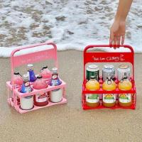 ราคา [พร้อมส่งจากไทย] ที่ใส่ขวดเบียร์พับได้ ตะกร้าหิ้ว 6 ช่อง ใส่กระป๋องเบียร์ น้ำอัดลม พร็อพถ่ายรูป คาเฟ่ (24471036404)