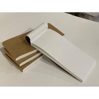 ราคา สมุดฉีก 100 แผ่น มี 2 ขนาด ปอนด์ขาว 80 แกรม กาวหัว มีปก ไม่มีเส้น (23755507203)