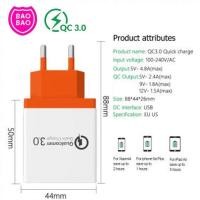 ราคา หัวชาร์จเร็ว แบบ 3 ช่อง Adapter Wall charger รองรับ Quick Charge Fast Charge QC 3.0 by BAOBAOBABYSHOP (10173190291)