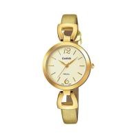 Casio Standard นาฬิกาข้อมือสตรี สายหนัง LTP-E402GL-9AVDF รุ่น - สีทอง