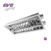 ราคา EVE LIGHTING โคมตะแกรงฝังฝ้า LED-T8 2x18W รุ่น 588257(2x18W) สีขาว (29768729828)