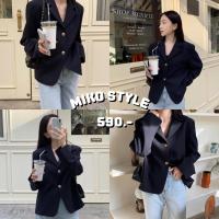 ราคา พร้อมส่งจากไทย MIKO STYLE - ALLY BLAZER ️ ใส่โค้ด MKSMAY ลดเหลือ 525.- (23338487230)
