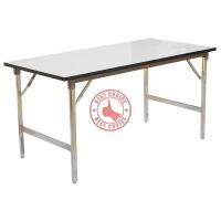 ราคา โต๊ะประชุม 75x120 สำหรับสัมมนา ขายของ ขามีจุกครอบกันพื้นเป็นรอย bc99 (6616161812)