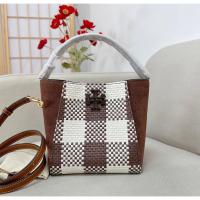 ราคา Isa Lovely Shop งาน Shop TORY BURCH McGRAW WOVEN PLAID SMALL BUCKET BAG 79346 (25151980844)