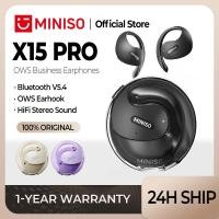 ราคา Miniso X15 Pro OWS หูฟังบลูทูธ 5.4 หูฟังไร้สาย ไร้สายแบบสปอร์ตพร้อมไมโครโฟนกันน้ําไฮไฟสเตอริโอหูฟังไร้สาย ลดเสียงรบกวน หูฟังตัดเสียง Bluetooth Earphones (24083462110)