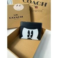 ราคา จัดส่งฟรี COACH กระเป๋าใส่เหรียญ ลายมิกกี้เมาส์ น่ารัก ซองใส่บัตรเครดิต CM728 (24886346089)