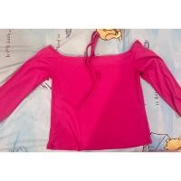 ราคา เสื้อปาดไหล่มีสายคล้องคอ สีชมพูบานเย็น (23354798408)