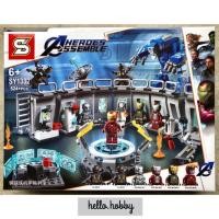 ราคา เลโก้จีน SY 1332 Avengers Iron Man Hall of Armour 524pcs (7824941567)