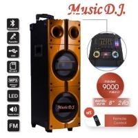 ราคา MUSIC D.J. M-7000IP ลำโพงล้อลาก 8x2 นิ้ว USB,BLUETOOTH 9000วัตต์ (29807042558)