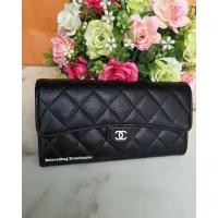 ราคา Chanel Sarah Long Wallet Black Caviar SHW Holo23 (1759145776)