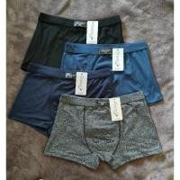ราคา กางเกงบ๊อกเซอร์ผ้าคอตตอนสำหรับผู้ชายเซ็ต4ตัว (17094649583)