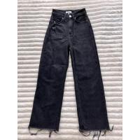 ราคา H&M กางเกงยีนส์ฟอก สีดำ ผ้ายีนส์ยืด (40351019894)