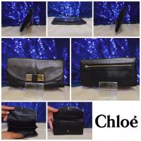 ราคา : CHLOE BLACK LEATHER PORTEFEUILLE RIBBON WALLET แท้% (12821159103)