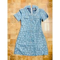 ราคา งานป้าย Dress World ชุดเดรสสั้นผ้าทอ คอปก ลายดอกนูน แต่งกระดุม ดีเทลเก๋ (18896432184)