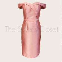 ราคา ชุดออกงาน ชุดไปงานแต่ง ชุดเพื่อนเจ้าสาว ชุดราตรีสั้น เดรสสั้น ทรงเปิดไหล่ สีโอรส สีส้ม สีพาสเทล มือสอง (1798789012)