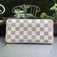 ราคา กระเป๋าสตางค์ Louis Vuitton แท้ % Louis Vitton Damier Azur Zippy wallet (7738076848)
