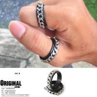 ราคา แหวนโซ่ สีดำเงิน สแตนเลสแท้100% (1630400507)