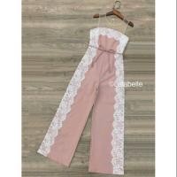 ราคา จั้มสูทขายาวเกาะอกต่อซีทรูแต่งลูกไม้ งานป้าย Lalabelle (3316070161)