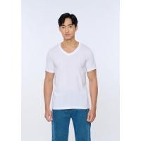 ราคา เสื้อยืดตราห่านคู่ คอวี สีขาว (16595016191)