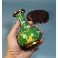 ราคา แจกันทองเหลืองถมปัดcloisonneของเก่า (18091281432)
