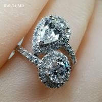 ราคา แหวนเพชรเลียนแบบเพชรแท้ขนาด 1.2 กะรัต และเพชรหยดน้ำ 2 กะรัต เพชรเลียนแบบเพชรแท้ เพชร CZ, Cubic Zirconia เพชรโคลนนิ่ง (9045956385)