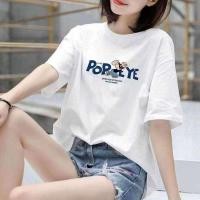 ราคา (B31) เสื้อยืดแฟชั่นไซส์ใหญ่ oversize เสื้อผ้าแฟชั่นสไตล์เกาหลี สกรีนลายตัวอักษรการ์ตูนสีน้ำเงิน ใส่ได้ทุกเพศทุกวัย (28280031370)