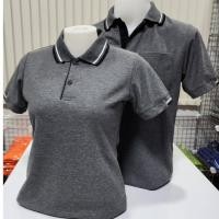 ราคา Ananya เสื้อโปโล (สีเทาดำ แต่งดำ) คอปก ผู้ชายมีกระเป๋าเสื้อ ผู้หญิงไม่มีกระเป๋า (29306169583)