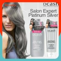 ราคา ชุดเซต (แชมพู+ครีมนวด) -ดีแคช- Dcash keratin silver shampoo/conditioner ผสมเคราติน แชมพูม่วง รักษาสีผม ผมสีเทา สระม่วง (1672237666)
