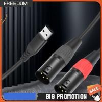 ราคา 1/2/3M USB A ถึง Dual XLR สายสัญญาณเสียงชาย PC USB เป็นตัวแปลงสายสัญญาณเสียงสเตอริโอ (43960649865)
