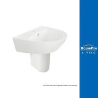 ราคา [สินค้าไม่รวมติดตั้ง] HomePro อ่างล้างหน้าพร้อมขาตั้งครึ่ง MOYA 832A สีขาว แบรนด์ MOYA แถมสะดืออ่างล้างหน้า (13241536457)