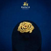 ราคา แหวนทองคำ กุหลาบพลอยแดง ทองคำแท้ 96.5 น้ำหนัก 1 บาท พร้อมใบรับประกัน Soholdgold (25300409703)