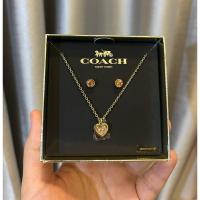 ราคา เซตสร้อยคอหัวใจ+ต่างหู Coach Outlet Pavé Heart Necklace And Stud Set (25013710636)