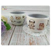 ราคา ขายยกคู่ 2 ใบ กระถางแคคตัสขายยกชุดราคาพิเศษ กระถางแคคตัส กระถางต้นไม้แคคตัสแฮนด์เมด ลายแมวน่ารักหลายแบบ 1 ชุดมี 2 ใบ (9172295729)