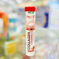 ราคา HOF Collagen+Vitamin C Effervescent ผลิตภัณฑ์เสริมอาหารแบบเม็ดฟู่ คอลลาเจน พลัส วิตามินซี (1 หลอด / 20 เม็ด) (26787840134)