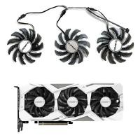 ราคา ใหม่ล่าสุด 75MM 4PIN T128010SU RTX2060 2060S พัดลม GPU สําหรับ GIGABYTE GeForce RTX2060 2060S 2070 GAMING OC 3X กราฟิกการ์ดสีขาว (41414128241)