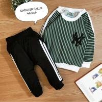 ราคา ชุดเด็กผู้ชาย / เด็กทารกเสื้อผ้าเด็กผู้ชายเสื้อกันหนาวแขนยาวรุ่น ที่ กางเกงลายอายุ 6 เดือน-3 ปี (41555758222)