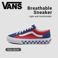 ราคา ของแท้100%Style 36 Retro Check รองเท้าผ้าใบลําลอง ข้อสั้น สีฟ้า องเท้า ผ้าใบ VANS ชาย หญิง (27438725209)