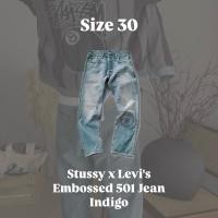ราคา (พร้อมส่ง/ของแท้) stussy x levi's embossed 501 jeans (27731258446)