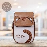 ราคา กระเป๋าสะพายข้าง ใส่มือถือ2ซิป BENBO BEAR กระเป๋าแบรนด์แท้️ลายแมว โทนน่ารักๆใหม่ล่าสุด (18695293436)