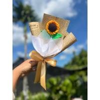 ราคา ช่อดอกทานตะวัน ช่อดอกไม้ไหมพรมสุดน่ารัก (27715400262)