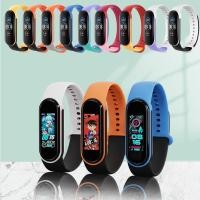 ราคา สายนาฬิกาข้อมือ ซิลิโคนนิ่ม สองสี แบบเปลี่ยน สําหรับ Xiaomi Mi Band 3 4 5 6 (14882860003)