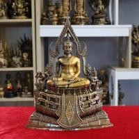 ราคา พระพุทธชินราช หน้าตัก 13 นิ้ว องค์สีมันปู เนื้อมวลสารแร่เหล็กน้ำพี้ (23684857594)