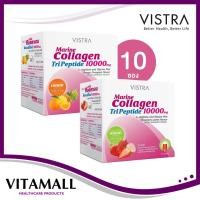 ราคา Vistra Marine Collagen TriPeptide 10000 mg (10 ซอง/กล่อง) รสสตอเบอรี่+ลิ้นจี่ / ส้ม+สัปปะรด (4456773038)