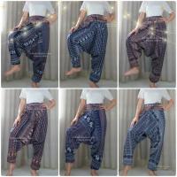 ราคา กางเกงม้ง(mong) ขาจั้ม ไซส์ใหญ่ แต่งเทปช้าง กางเกงชาวเขา ใส่สบาย ผ้าฝ้าย (23313183827)